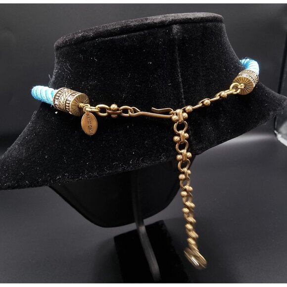 Heidi Daus Turquoise & Coral Pendant Necklace With Crystal Accents & Gold-Tone - Picture 5 of 5